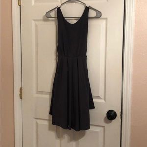 Gray tank dress with bow